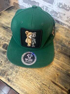 Top Level Trust No One Hustle Bear Snapback Hat